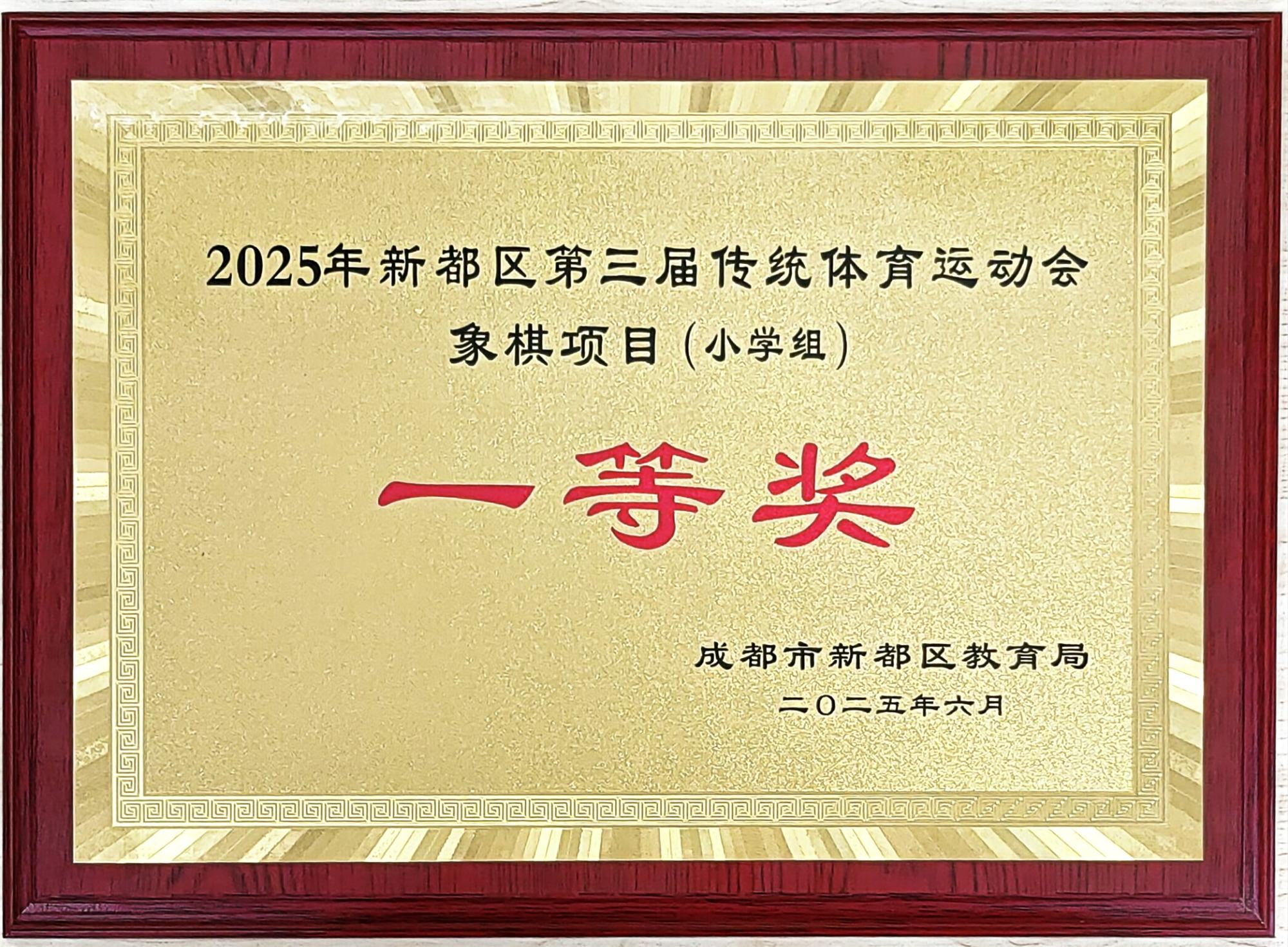 2025年6月新都区第三届传统体育运动会象棋项目(小学组）：一等奖 - 副本 - 副本 - 副本.jpg
